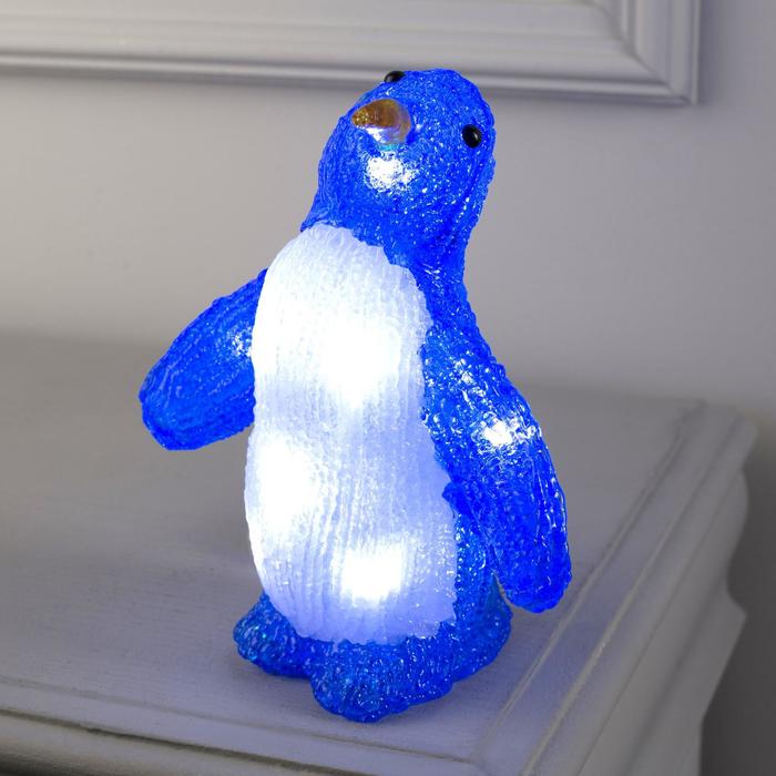 Светодиодная фигура «Танцующий пингвин» 7 × 20 × 7 см, акрил, 10 LED, батарейки ААх2 (не в комплекте), свечение белое светодиодная фигура ёлочка 7 × 21 × 7 см акрил 20 led батарейки аах2 не в комплекте свечение белое