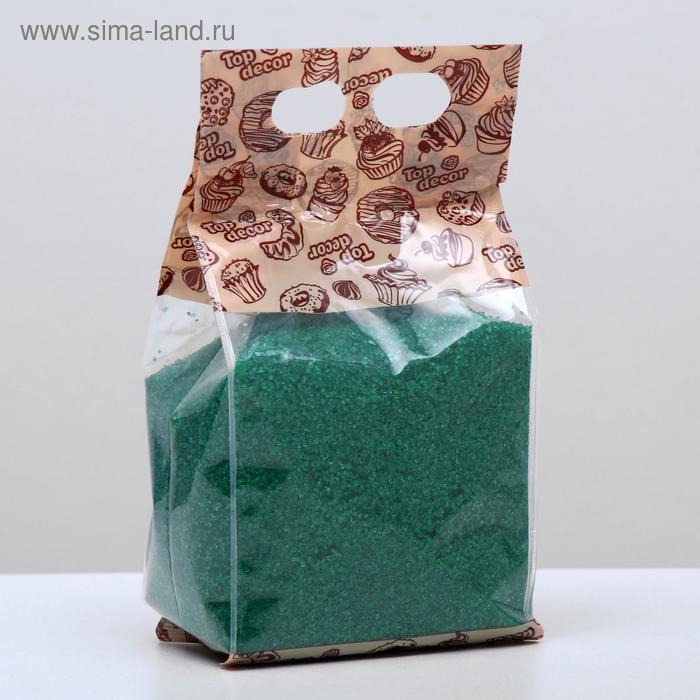 фото Кондитерская посыпка «кристал сахарный», зелёный, 1 кг топ декор