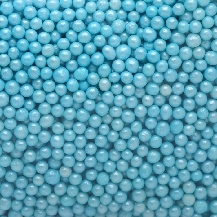 фото Посыпка кондитерская «шарики жемчуг голубой», 700 г топ декор