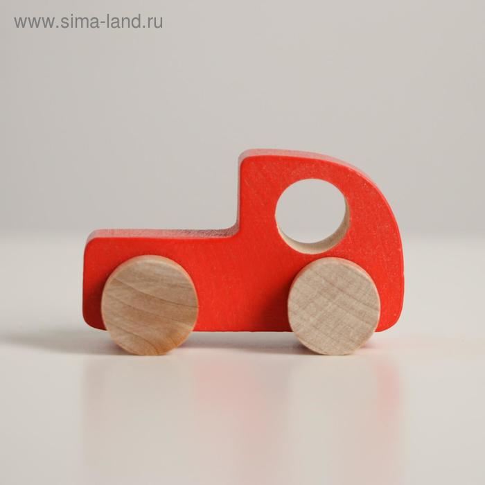 

Деревянная игрушка «Каталка» «Машинка Томик» красная