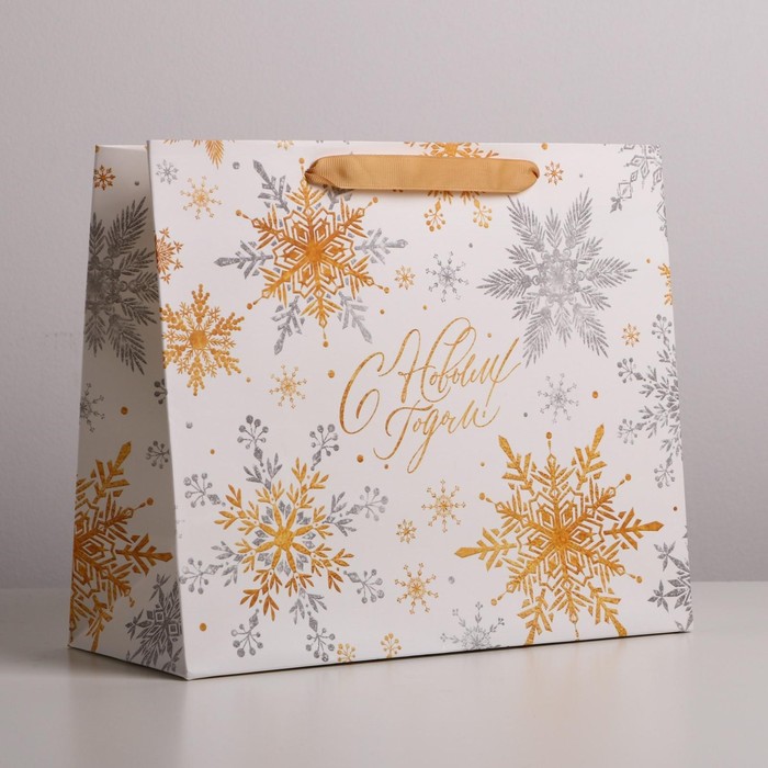 Пакет ламинированный горизонтальный «Волшебные снежинки», ML 27 × 23 × 11,5 см пакет ламинированный горизонтальный мерцание ml 27 × 23 × 11 5 см