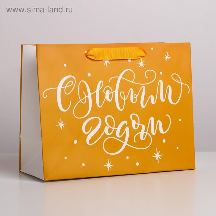 Пакет ламинированный горизонтальный «Золотой», MS 23 × 18 × 10 см пакет ламинированный горизонтальный счастья в новом году ms 23 × 18 × 10 см