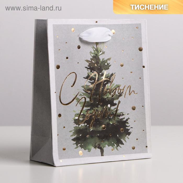 

Пакет крафтовый вертикальный «Сказочная ёлочка», S 12 × 15 × 5.5 см