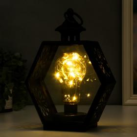 

Ночник "Фонарь лофт" LED от батареек 3хААА черный 9,8х17,5х25 см