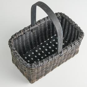 

Корзина плетеная (ротанг), 24,5х16хН11/27,5 см, тёмный