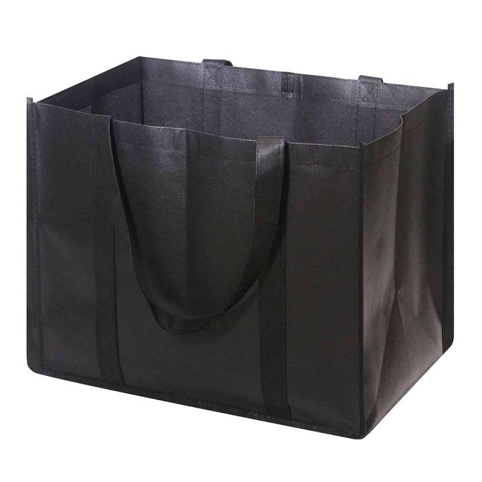 фото Эко сумка-шоппер для продуктов, многоразовая хозяйственная, черная homsu