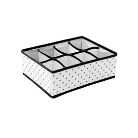 

Органайзер для шарфов, платков, ремней, галстуков Eco White, 8 ячеек, 31х24х11 см