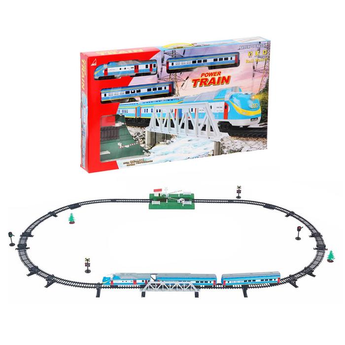 Железная дорога «Скорый поезд», работает от батареек, световые и звуковые эффекты поезд скорый русская озвучка работает от батареек световые и звуковые эффекты
