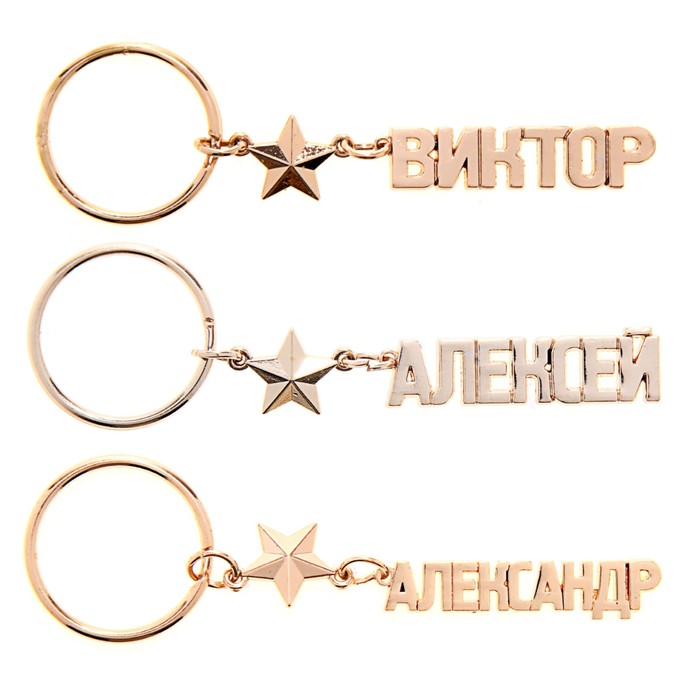 Брелок имена мужские, МИКС