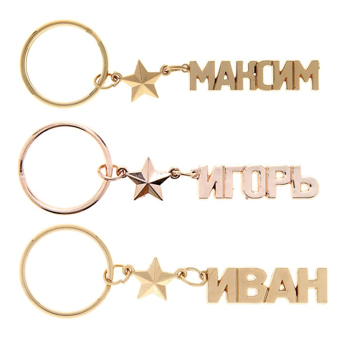 Брелок имена мужские, МИКС