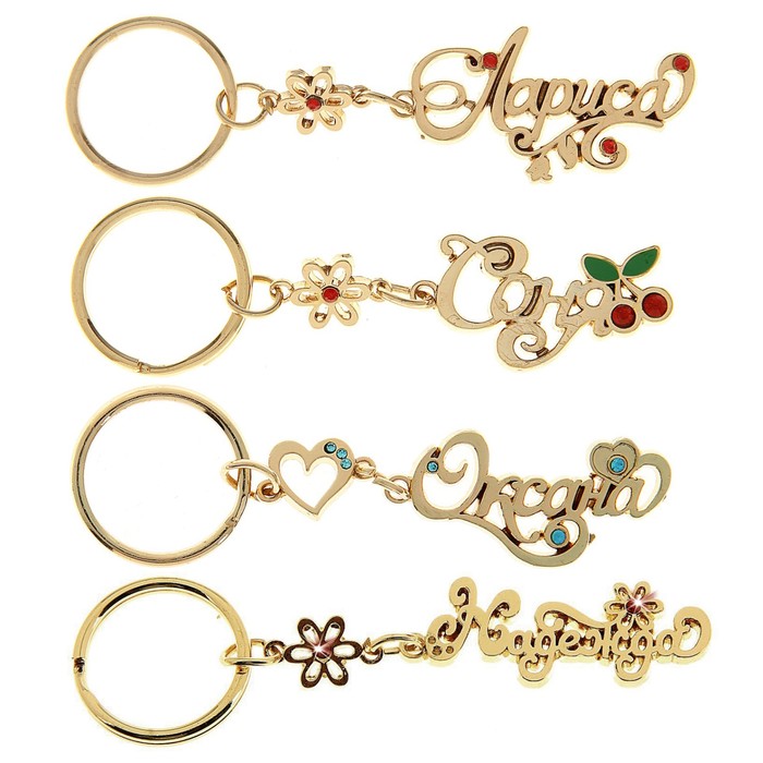 Брелок имена женские, МИКС