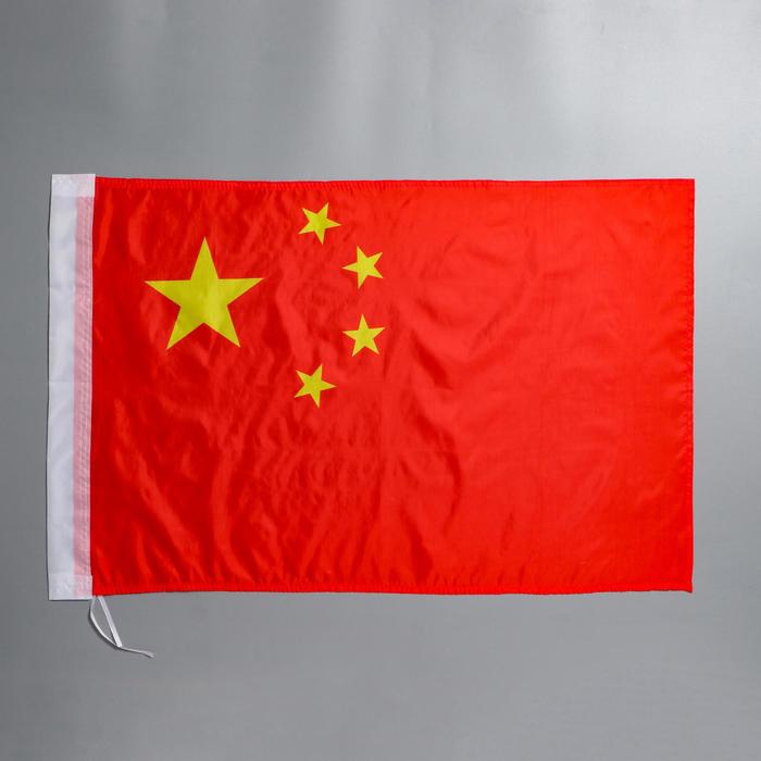 Флаг Китая, 60 х 90 см, полиэфирный шёлк флаг россии с гербом 90 х 145 см полиэфирный шёлк