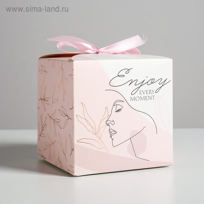 Коробка подарочная складная, упаковка, «Enjoy», 12 х 12 х 12 см
