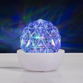 Световой прибор 'Хрустальный шар на подставке', 12х12 см, 220V, RGB Ош