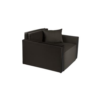 Кресло- кровать "Милена-2" Grafit/Экокожа черная