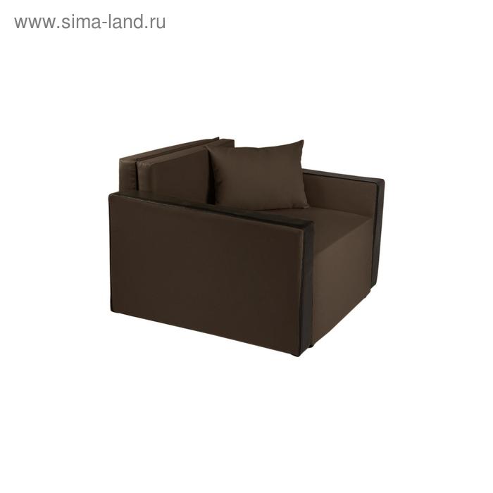 Кресло- кровать Милена-2 CHOCOLATE/экокожа черная