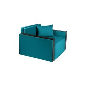 Кресло- кровать "Милена-2" AZURE/Экокожа черная