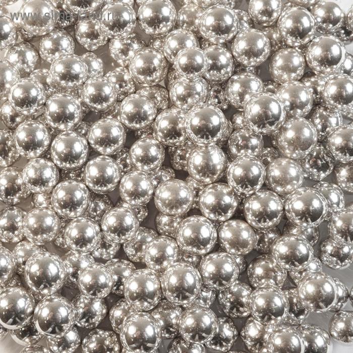 фото Кондитерская посыпка "сахарные шарики" 8 мм, серебро, 50 г caramella