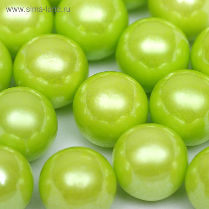 фото Кондитерская посыпка "сахарные шарики" 12 мм, зеленые перламутровые, 50 г caramella