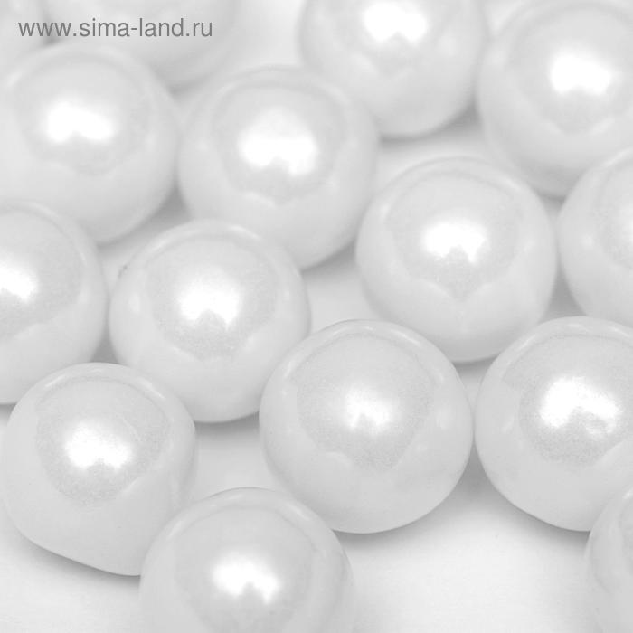 фото Кондитерская посыпка "сахарные шарики" 12 мм, белые перламутровые, 50 г caramella