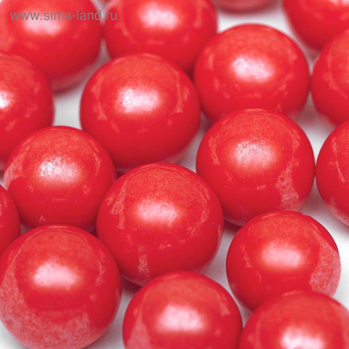 фото Кондитерская посыпка "сахарные шарики" 12 мм, красные перламутровые, 50 г caramella