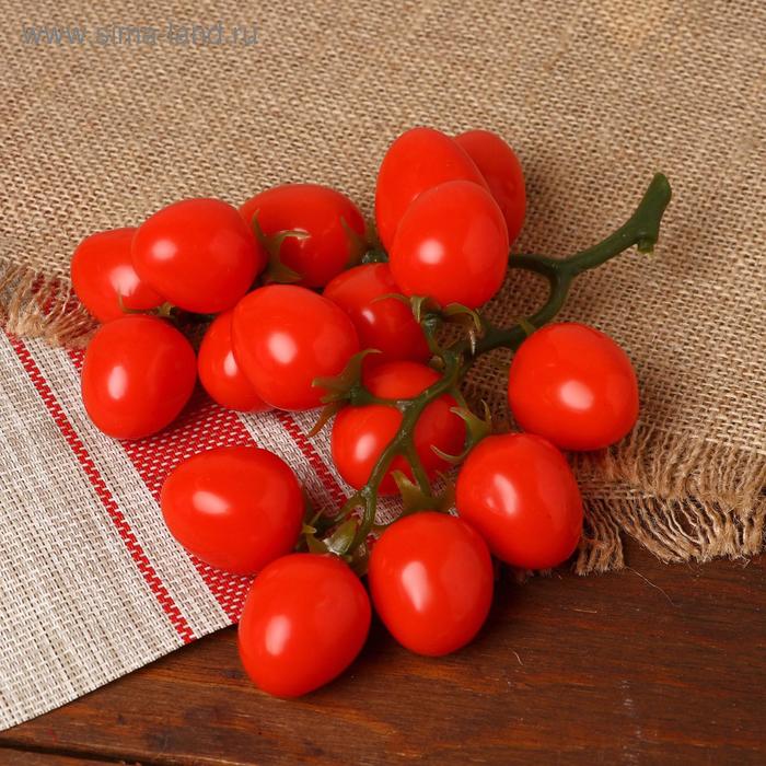 Муляж Помидоры на ветке 3,5х16,5 см, на ветке 16 шт, микс помидоры красные на ветке азербайджан 500г
