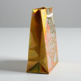 

Пакет голографический вертикальный Happy New year, S 12 × 15 × 5.5 см