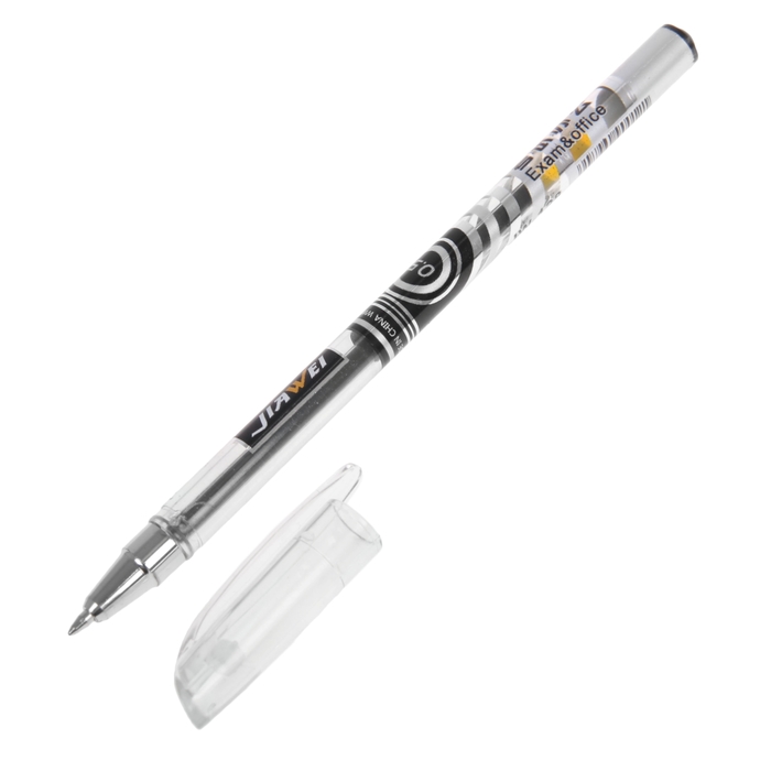 Ручка гелевая 0,5мм черная Super пишущий узел JW-128