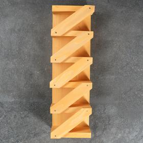 

УЦЕНКА Полка винная "Зигзаг", светлая, 18,5×11×57 см