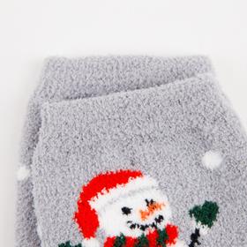 

Носки женские махра-пенка «Снеговики с подарками» цвет серый, р-р 23-25 (р-р обуви 36-40)