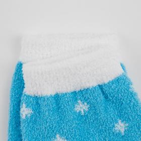 

Носки женские махра-пенка «Пингвиненок в шапке» цвет голубой, р-р 23-25 (р-р обуви 36-40)