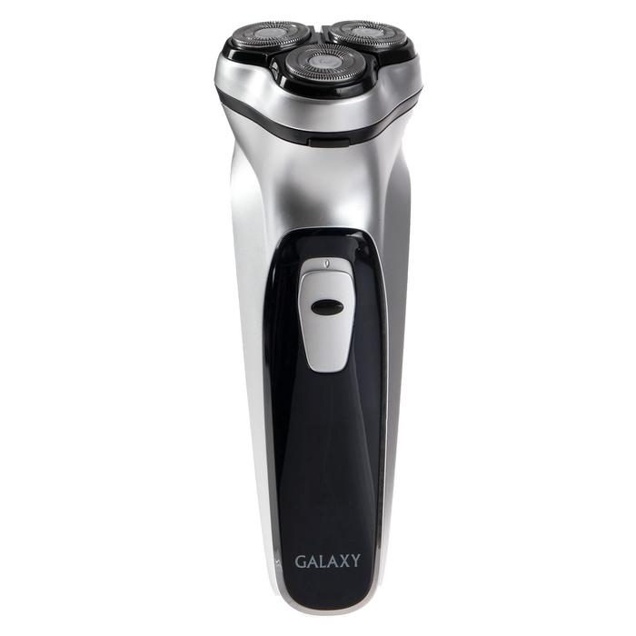 Электробритва Galaxy GL 4209, 5 Вт, АКБ, роторная, триммер, цвет серебро