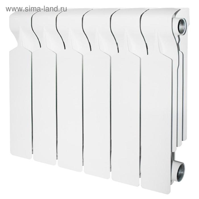 Радиатор алюминиевый STOUT VEGA 350 х 90 мм 6 секций боковое подключение 4296₽