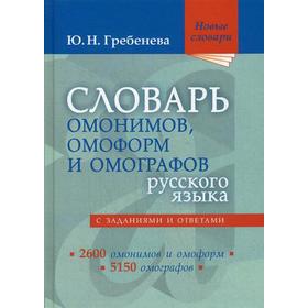 

Словарь омонимов, омоформ и омографов русского языка. Гребенева Ю. Н.