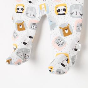 

Ползунки «Весёлая компания», цвет молочный, рост 62 см