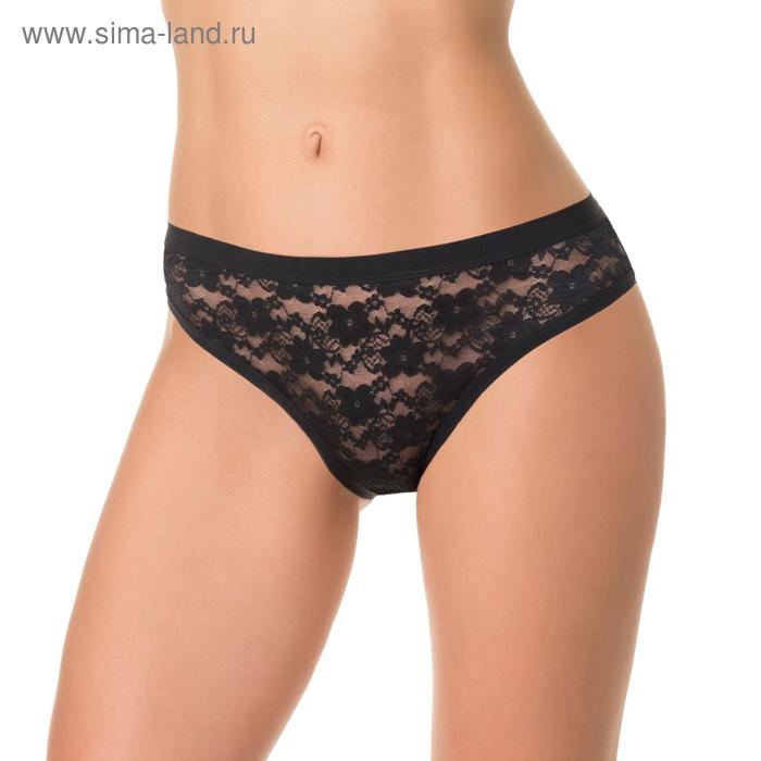 фото Трусы женские слипы, цвет чёрный, размер 48 (l) dentelle