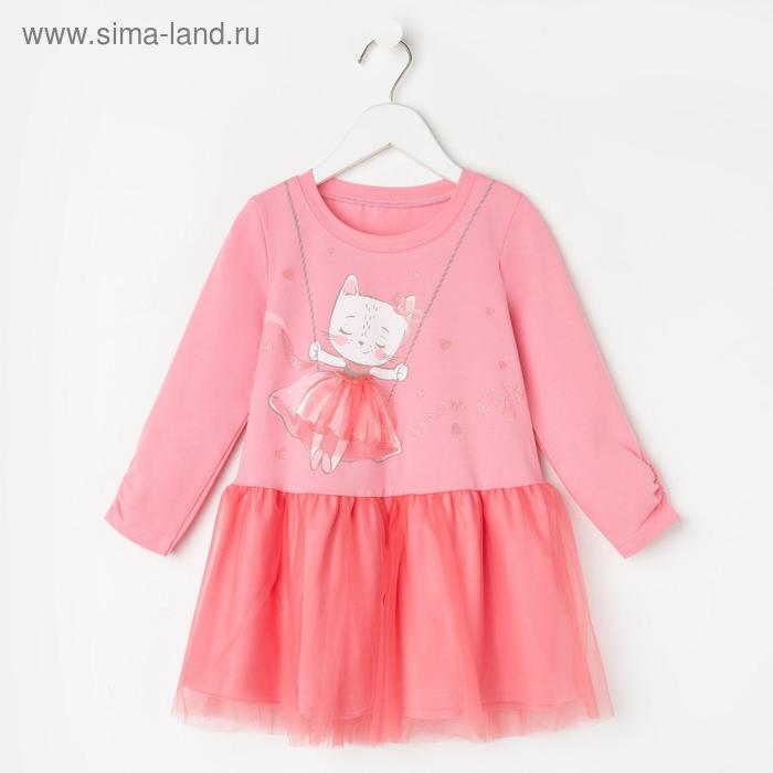фото Платье для девочки, цвет розовый, рост 104 см luneva