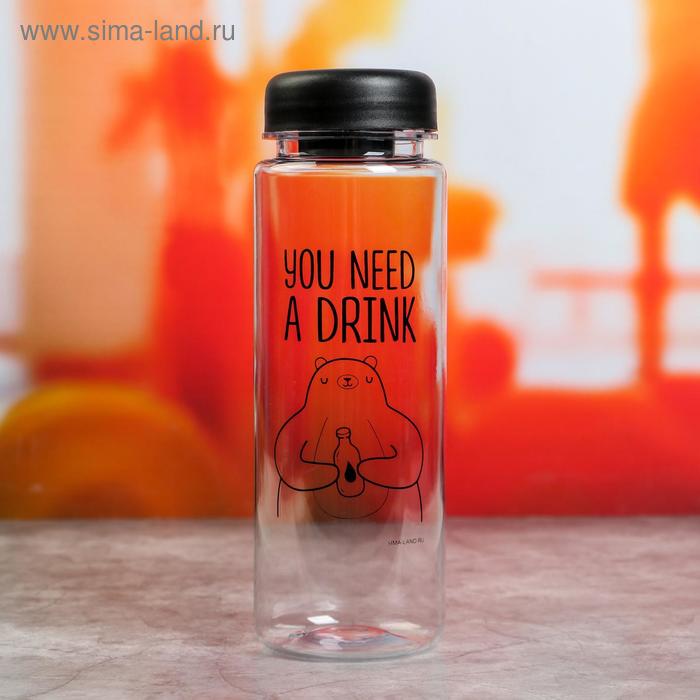 фото Бутылка "you need a drink", 500 мл командор