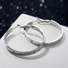 

Серьги-кольца "Гайки" d=4, цвет серебро