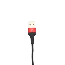 

Кабель Hoco X26, 3 в 1 Lightning/microUSB/Type-C, 2 А, 1 м, чёрно-красный