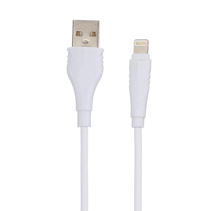 

Кабель Borofone BX18, Lightning - USB, 2,4 А, 3 м, белый