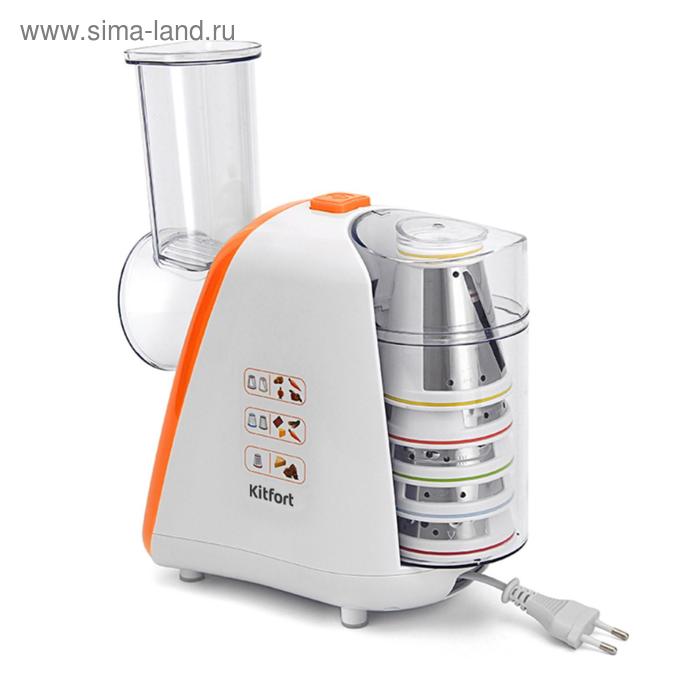 

Мультирезка Kitfort KT-1318-2, 150 Вт, 5 насадок, оранжевая