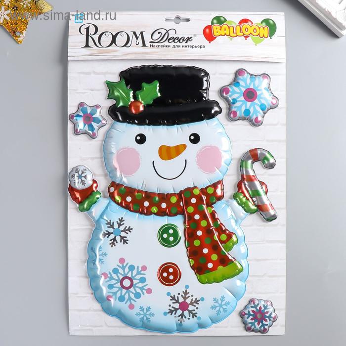 

Объёмная наклейка Room Decor "Снеговик" 27х35 см