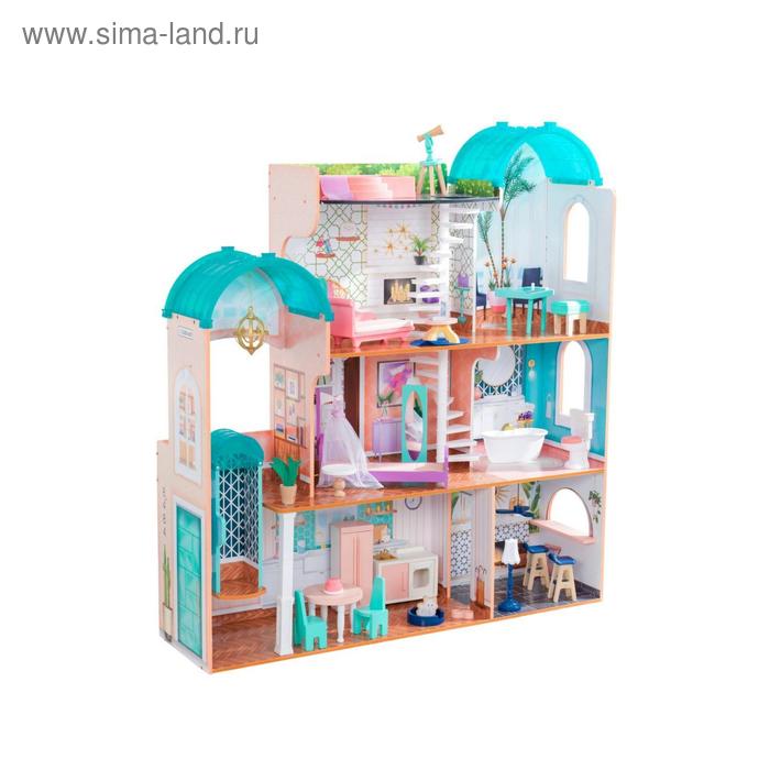 Домик кукольный KidKraft «Коттедж Камила», четырёхэтажный, с мебелью кукольные домики и мебель kidkraft кукольный домик камила с мебелью 25 элементов