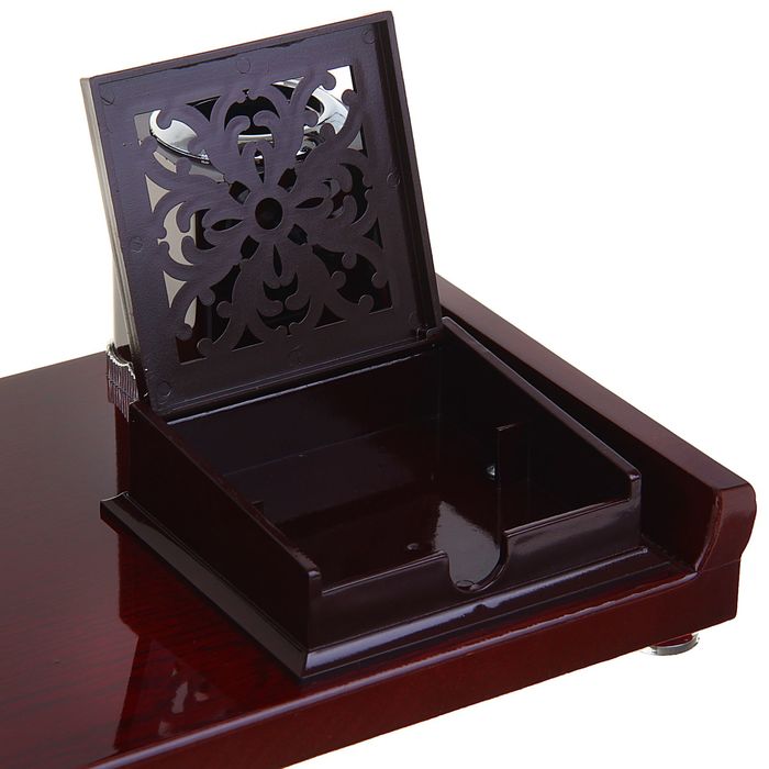 Набор настольный «Штурвал»: часы, глобус, подставка для ручек, визитница, блок для бумаги, держатель