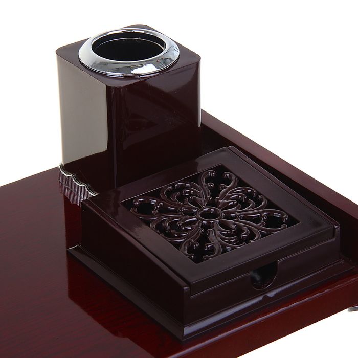 Набор настольный «Штурвал»: часы, глобус, подставка для ручек, визитница, блок для бумаги, держатель