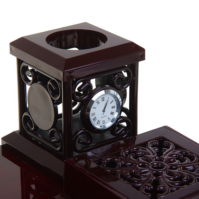 Набор настольный «Ренессанс»: глобус, часы, подставка для ручек, визиток, 2 блока для бумаги, держатель