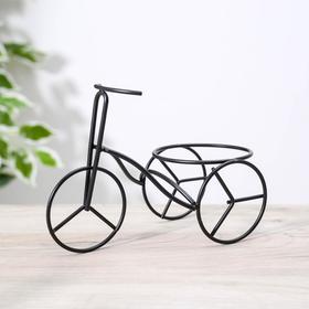

Подставка для цветов Доляна «Велосипед», d=8,4 см, 14×9,8×20 см, цвет чёрный