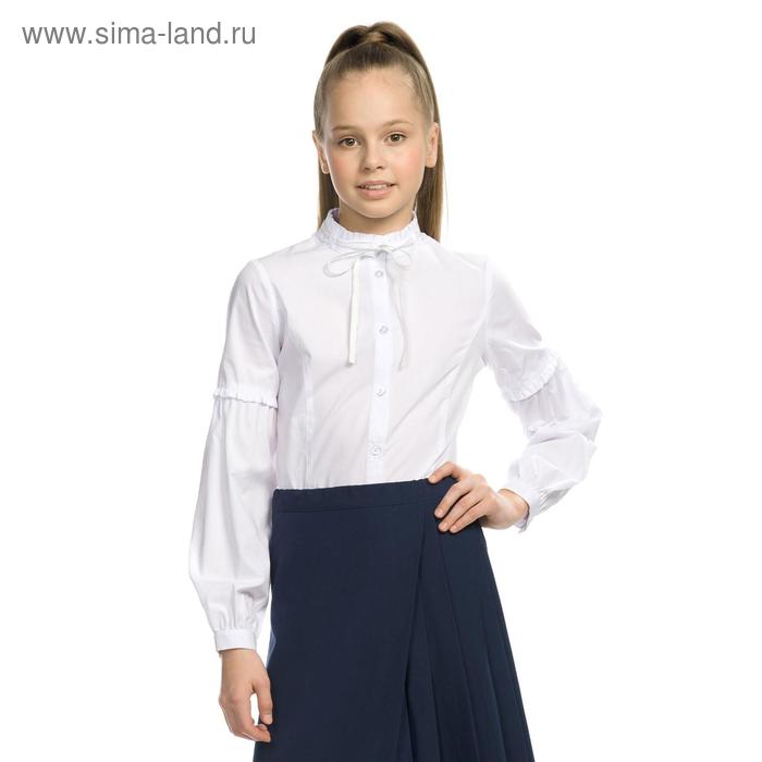 Блузка для девочек, рост 122 см цвет белый