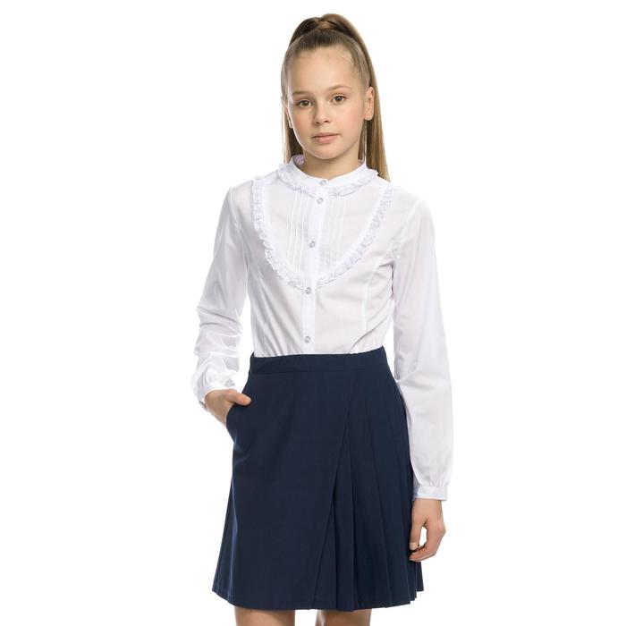 Блузка для девочек, рост 122 см цвет белый